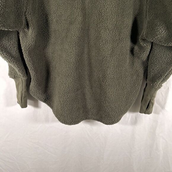 Offline Aerie Sweater Women's XS Green Fleece 1/4 Zip Pockets Polyester Pullover - Picture 8 of 9